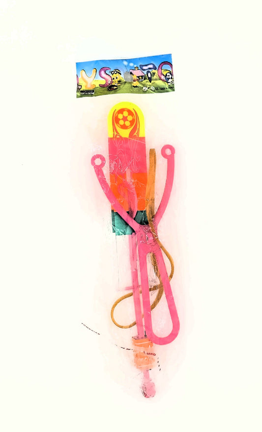 Flying Slingshot Rocket Toy – Light-Up Launcher for Kids
