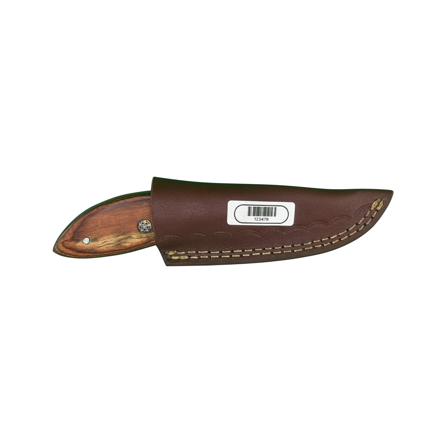 The Ridgeback Skinner – Compact Skinning Knife with Exotic Wood Handle & Leather Sheath