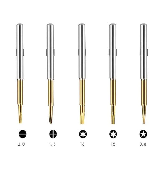 Precision 5-in-1 Multi-Piece Eyeglass Screwdriver Set With Interchangeable Bits