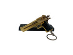 Golden Metal Desert Eagle Toy Keychain