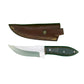 Midnight Timber Bowie Knife – Dark Wood Handle with Leather Sheath
