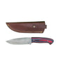 Woodsman Trail Fixed Blade Knife – Hardwood Handle with Leather Sheath