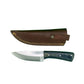 Timber Fang Fixed Blade Knife – Polished Wood Handle with Leather Sheath