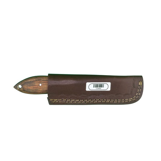 Wilderness Chopper Cleaver – Full Tang with Polished Wood Handle and Leather Sheath