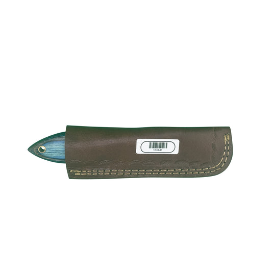 The Blueback Rasp Cleaver – Compact Rasp Knife with Dyed Wood Handle & Leather Sheath