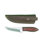 The Crimson Trail – Fixed Blade Outdoor Knife with Red Wood Handle & Leather Sheath