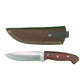 The Bloodwood Scout – Fixed Blade Knife with Red Dyed Wood Handle & Leather Sheath