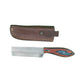 The Ridge Cleaver – Compact Cleaver Knife with Dyed Wood Handle & Leather Sheath