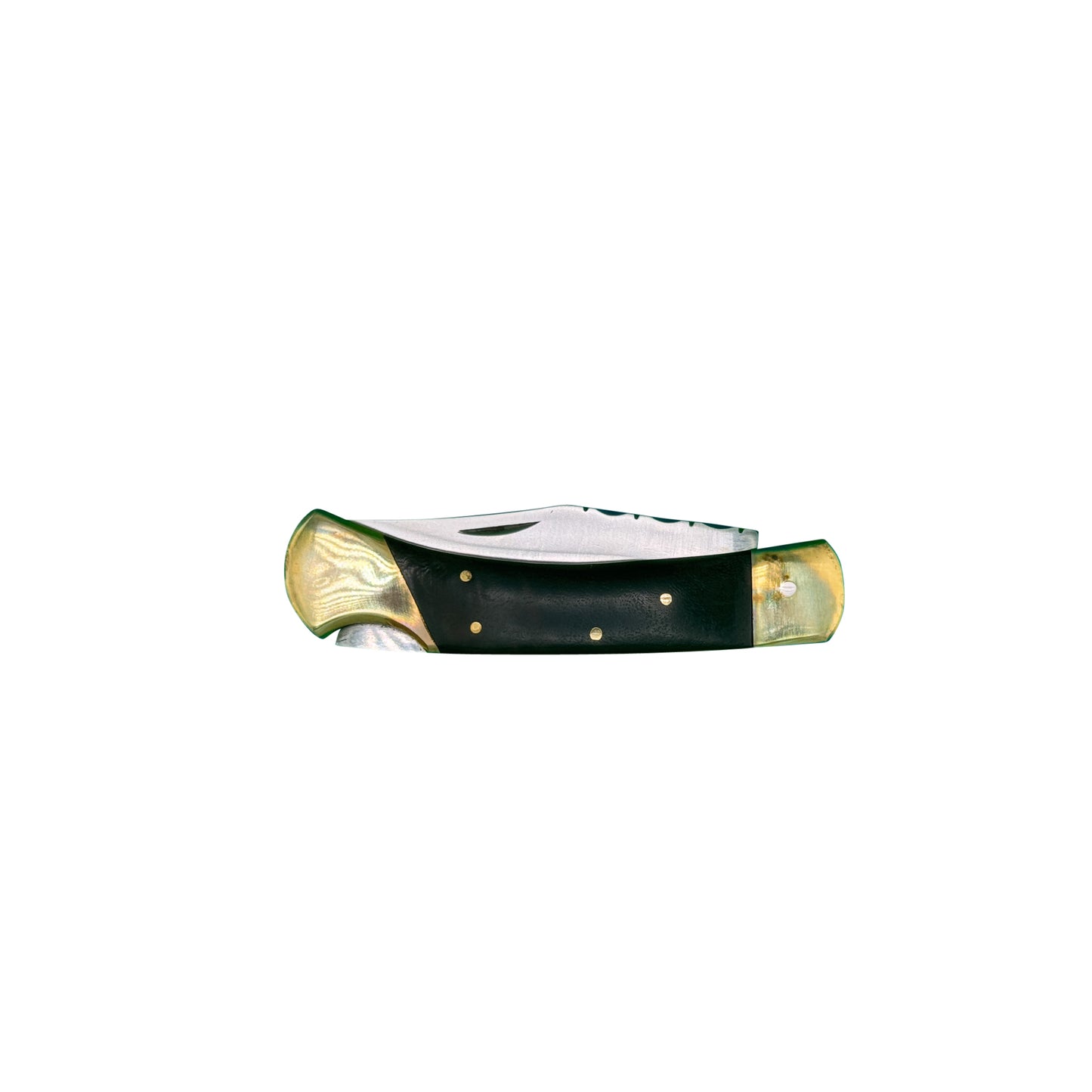 Factory Second Replica Buck 110 Folding Lockback Knife – D2 Steel Blade with Leather Sheath
